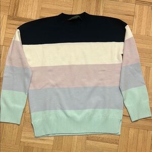 French Connection Multicolor Striped Crewneck Sweater